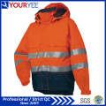 Erschwingliche Hi Vis Regenjacke mit 3m reflektierendem Band (YFS114)